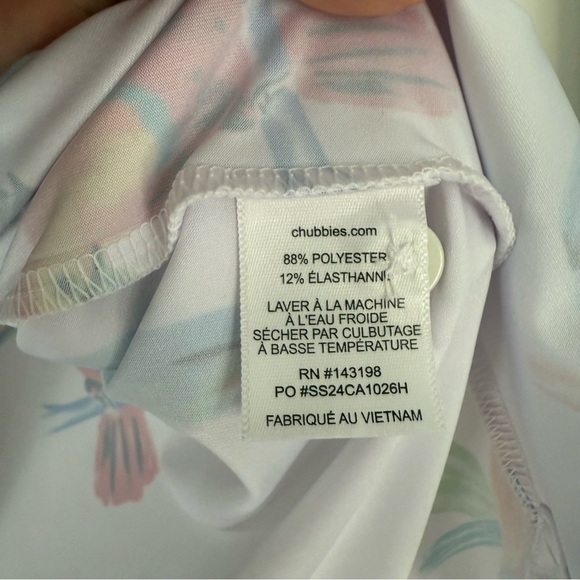 CHUBBIES The Dude Where's Macaw Performance Polo Small Bird White Stretch - Picture 4 of 5